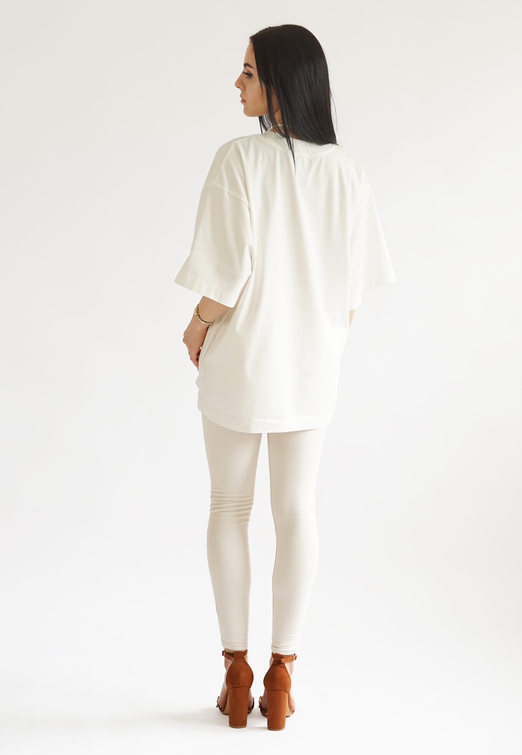 T-shirt beige feather - Image 4