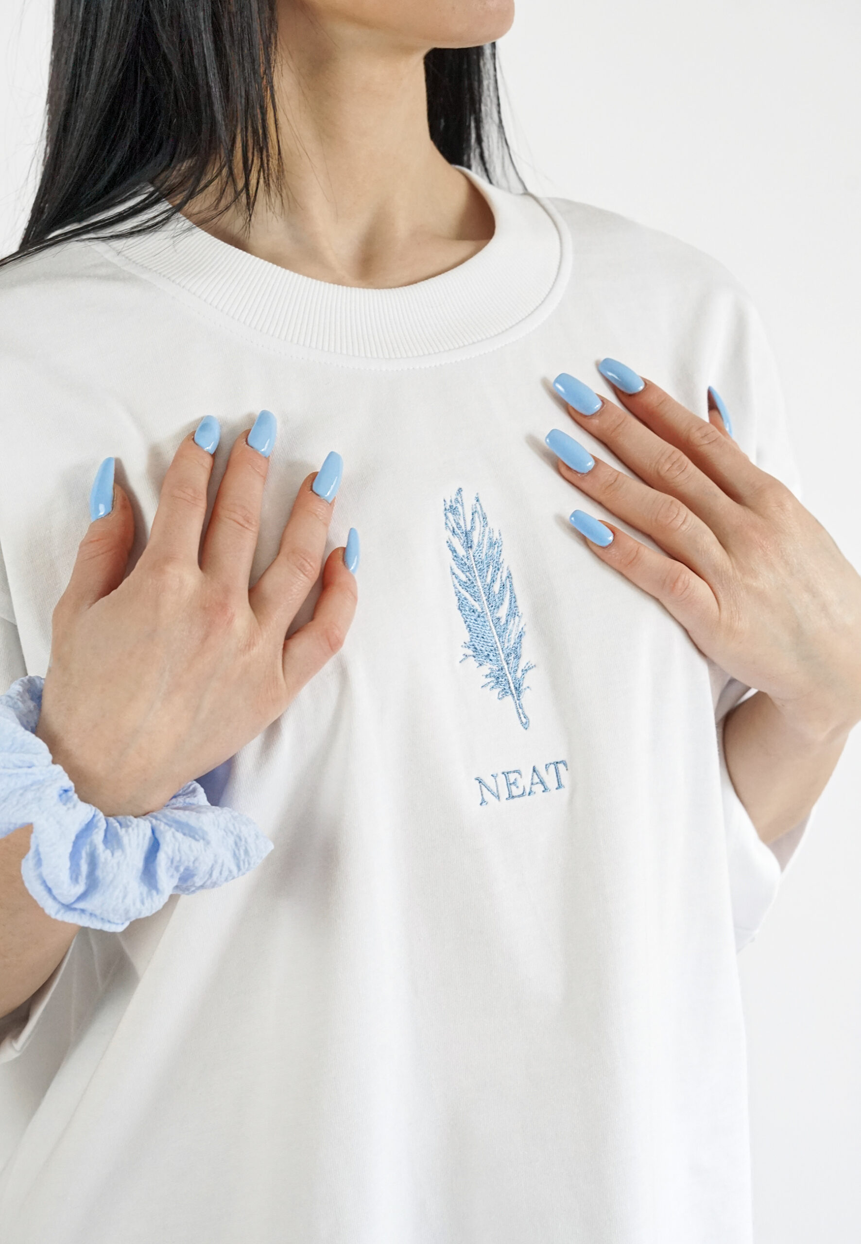 T-shirt white feather – Bild 2