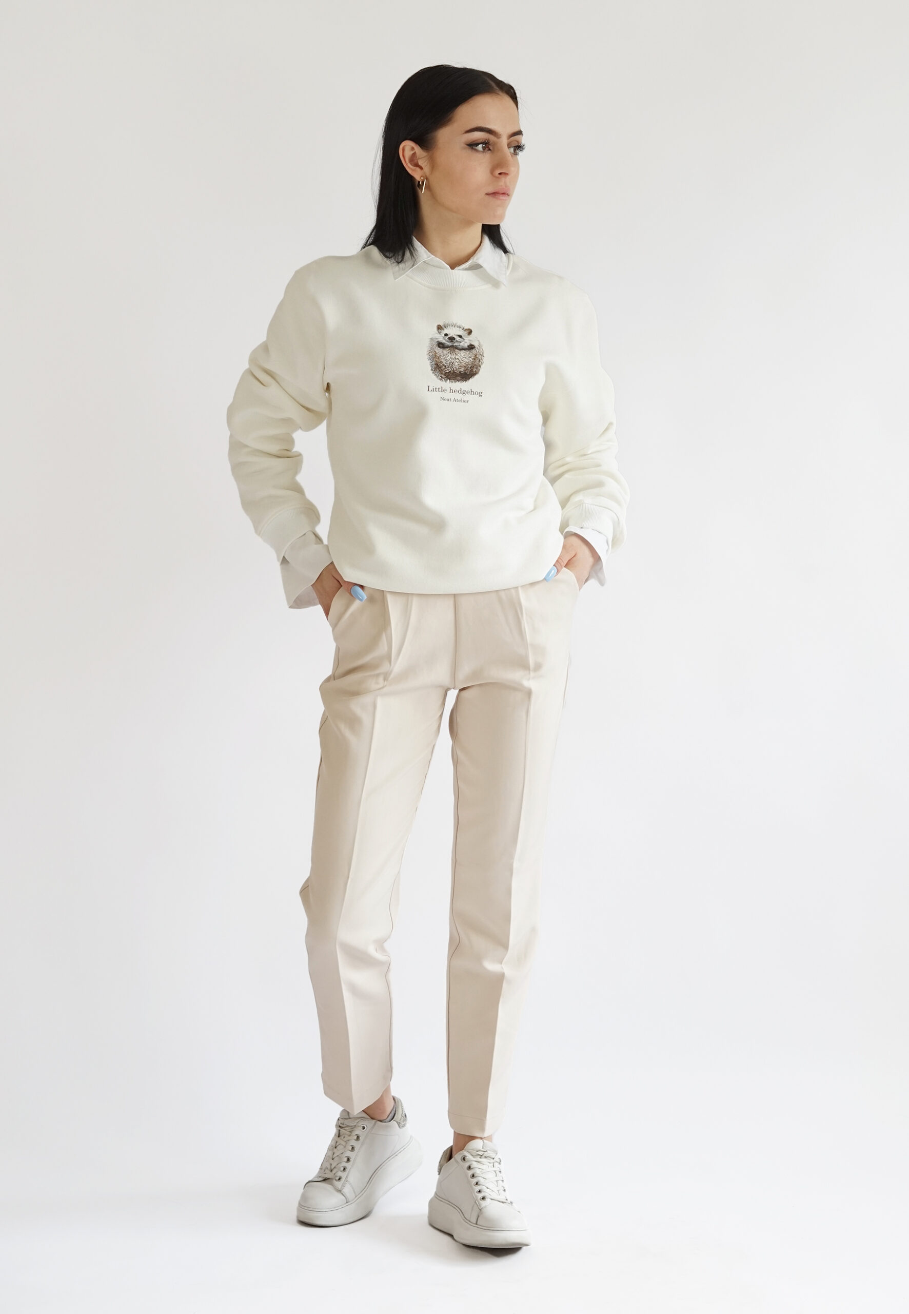 Crewneck beige little hedgehog – Obrázok 3