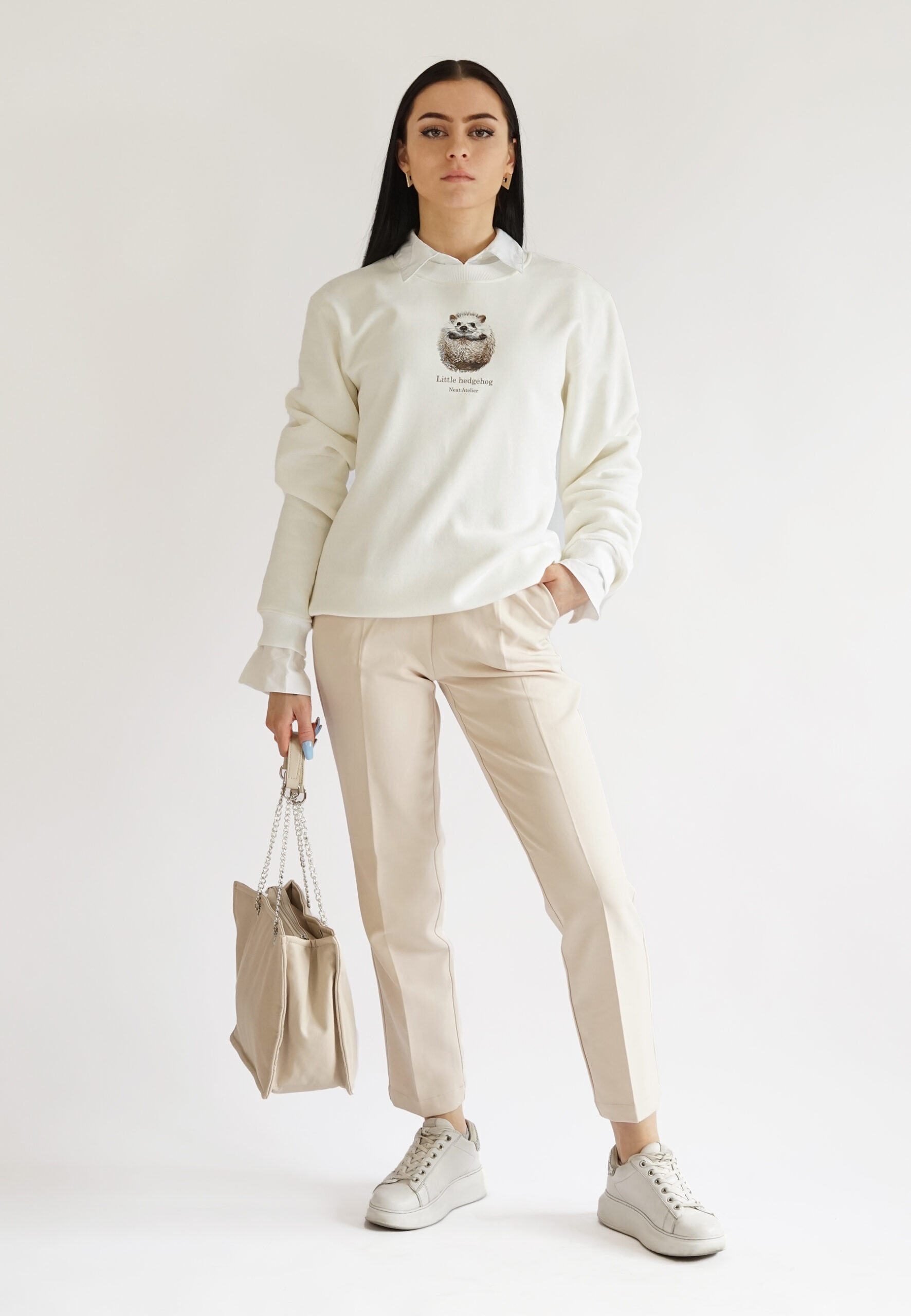 Crewneck beige little hedgehog – Obrázok 5